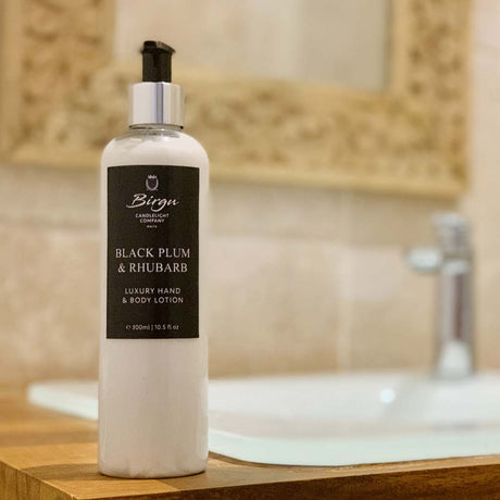 Black Plum and Rhubarb - Hand & Body Lotion - Birgu Candlelight Company